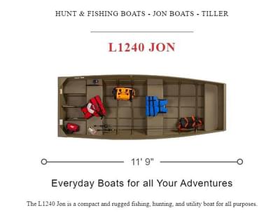 BOATZON | Lowe Boats L1240 Jon 2024