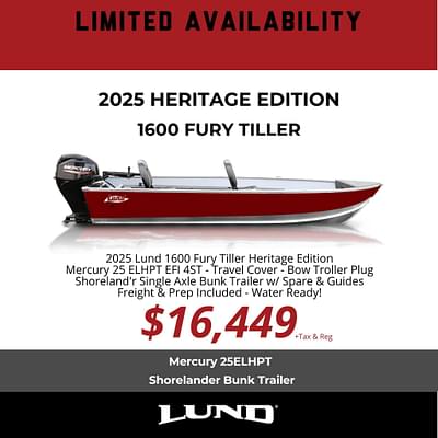 BOATZON | Lund 1600 Fury Tiller 2025