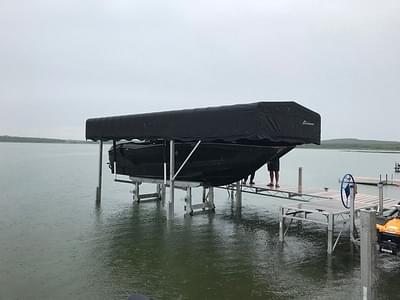BOATZON | Paradise 10K Hydraulic Boat Lift With Canopy 2025 BOATZON | Paradise 10K Hydraulic Boat Lift With Canopy 2025