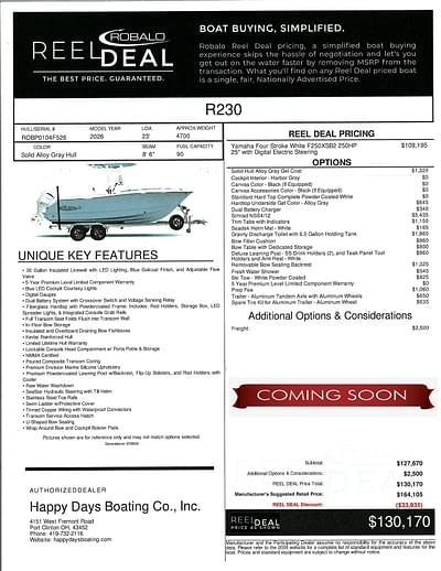 BOATZON | Robalo R230 Center Console 2026 BOATZON | Robalo R230 Center Console 2026