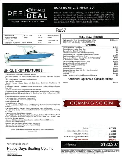 BOATZON | Robalo R257 Dual Console 2026 BOATZON | Robalo R257 Dual Console 2026