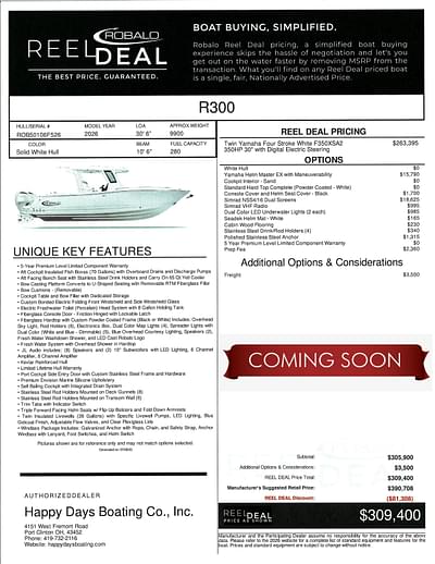 BOATZON | Robalo R300 Center Console 2026