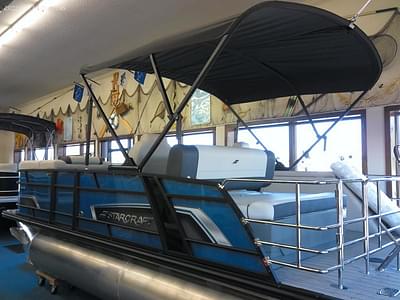 BOATZON | Starcraft EXS1 Q DH Tritoon Wave Blue 2025 BOATZON | Starcraft EXS1 Q DH Tritoon Wave Blue 2025