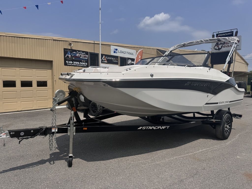 2026 Starcraft Marine SVX 190 OB w140hp Deck Boat Full Windsheild - Sold Boat
