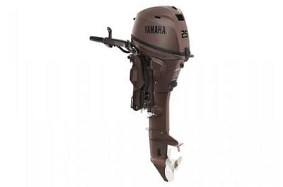 BOATZON | 2025 Yamaha F25LWHC3 long shaft electric start Matte Brown In stock