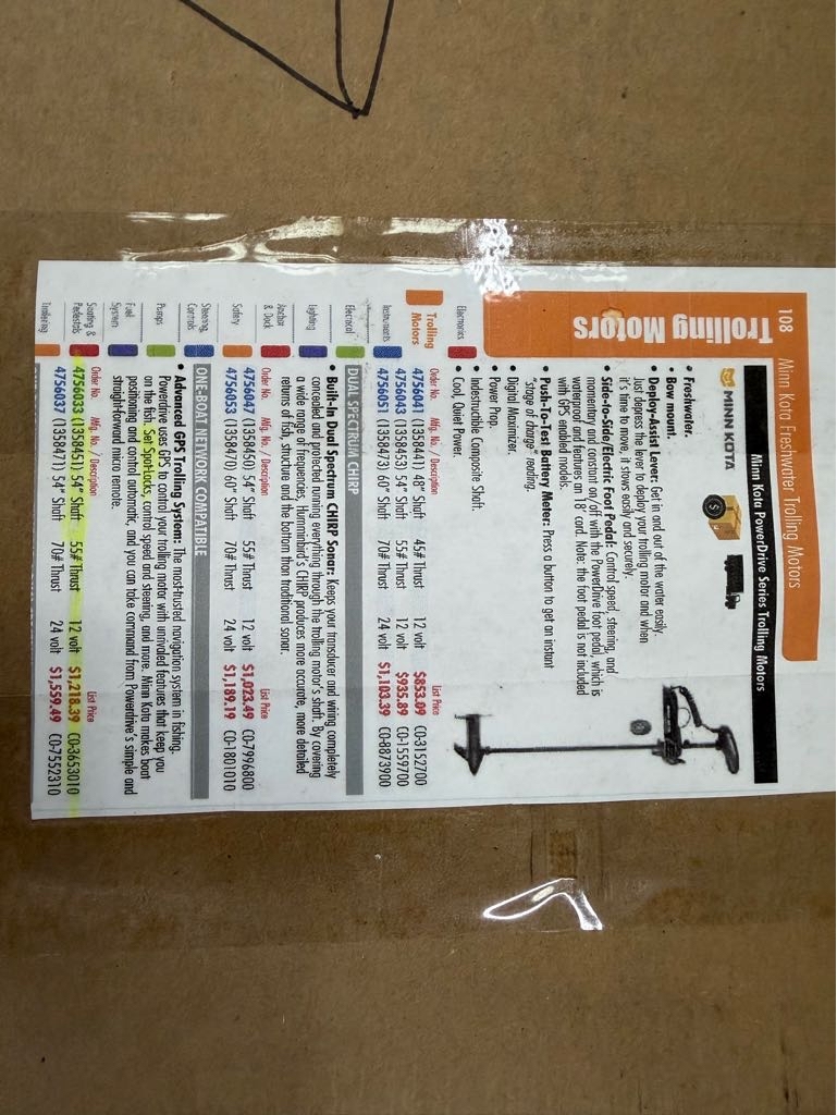 2026  Minn Kota Power Drive 12 Volt 55lbs GPS Spot Lock 2026 - Sold Boat