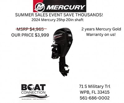 BOATZON | 2024 Mercury 25 EL EFI