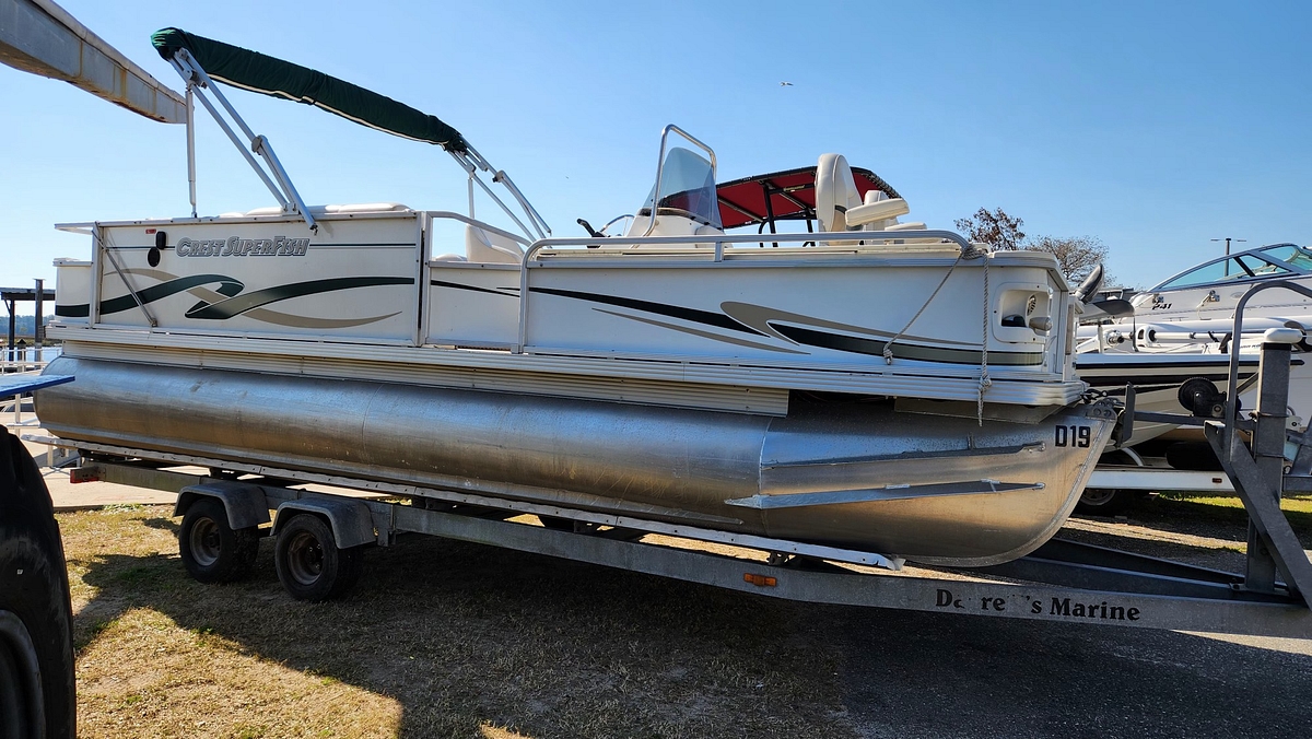 Used 2006 Crest Pontoons 22 Super Fisherman Tritoon For Sale In St 