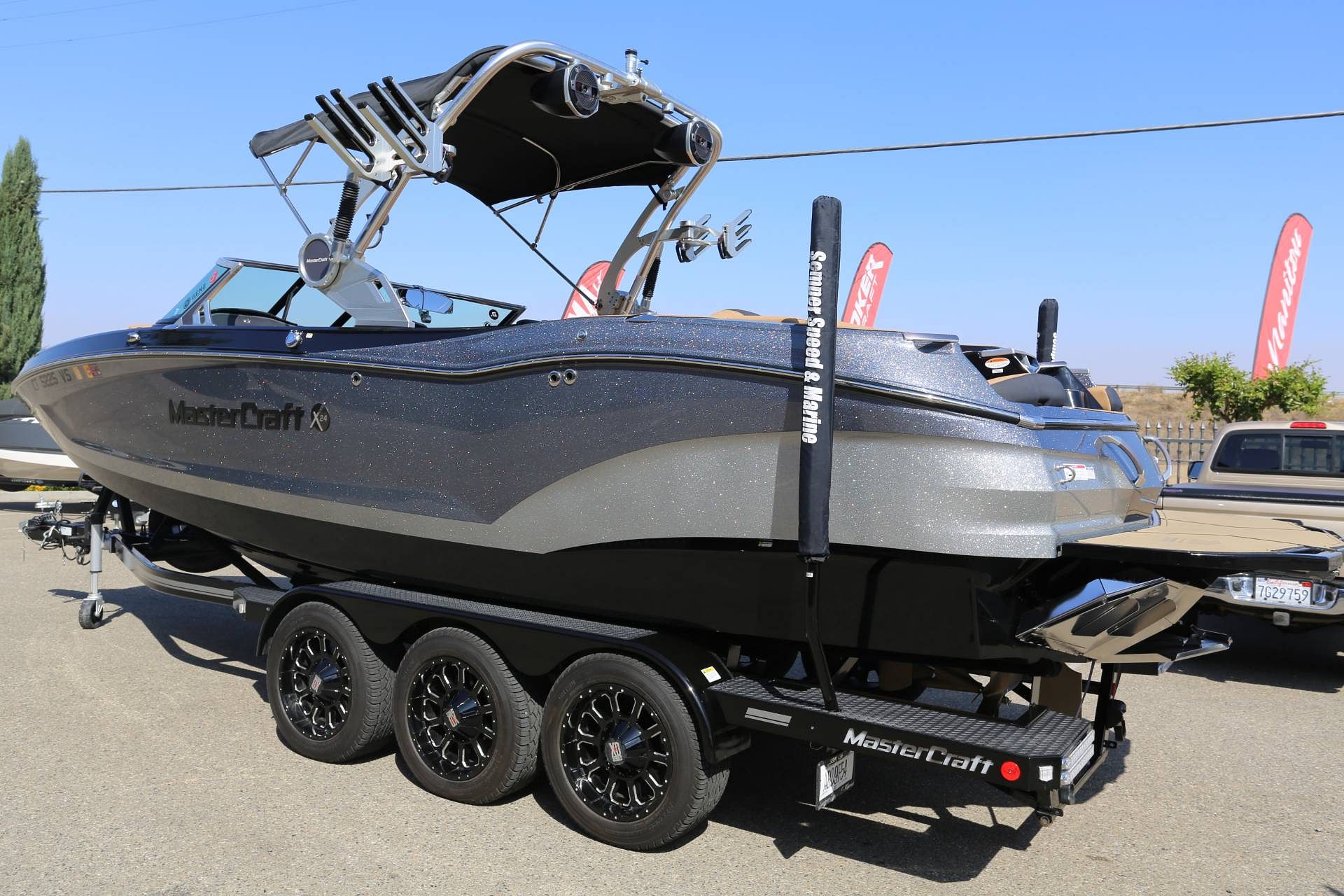 2019 MASTERCRAFT X24 LOADED 522HP ENGINE TRIPLE AXLE TRAILER 35 HOURS LIKE  BRAND NEW