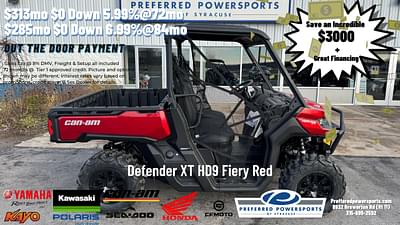 BOATZON | 2024 CanAm Defender XT HD9 Fiery Red