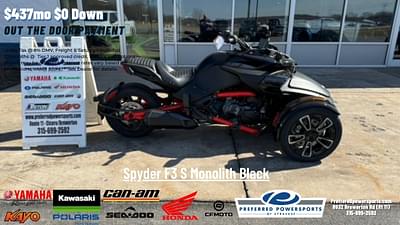 BOATZON | 2024 CanAm Spyder F3 S Monolith Black Satin