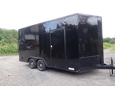 BOATZON | 2024 EXTREME CARGO 85X16 V NOSED ENCLOSED TRAILER BLACK OUT WITH ALUM WHEELS