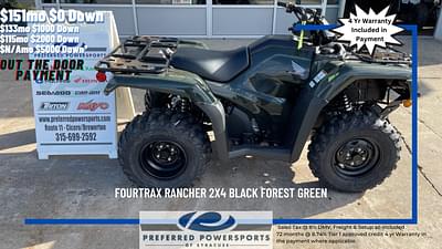 BOATZON | 2024 Honda Rancher 2x4 Black Forest Green