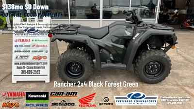 BOATZON | 2024 Honda Rancher 2x4 Black Forest Green