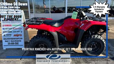 BOATZON | 2024 Honda Rancher 4x4 Automatic DCT EPS Avenger Red