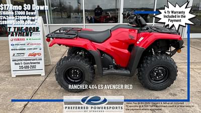 BOATZON | 2024 Honda Rancher 4X4 ES Avenger Red