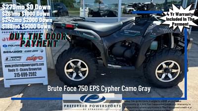 BOATZON | 2024 Kawasaki Brute Foce 750 EPS Cypher Camo Gray