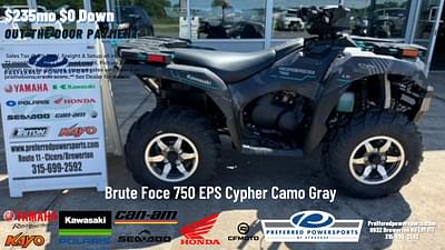 BOATZON | 2024 Kawasaki Brute Foce 750 EPS Cypher Camo Gray