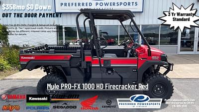 BOATZON | 2024 Kawasaki Mule PROFX 1000 HD Firecracker Red