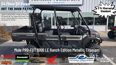 BOATZON | 2024 Kawasaki Mule PROFXT 1000 LE Ranch Edition Metallic Titanium