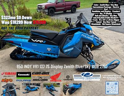 BOATZON | 2024 Polaris Industries 850 INDY VR1 137 7S Display Zenith BlueSky Blue