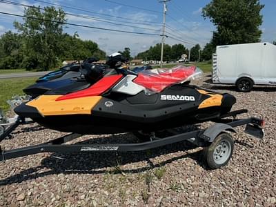 BOATZON | 2024 SeaDoo Spark 3 Up 90 wiBR wConv wAudio Sun OrangeDragon Red