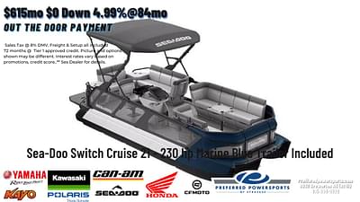 BOATZON | 2024 SeaDoo Switch Cruise 21  230 hp Marine BlueT1885 Trailer Included