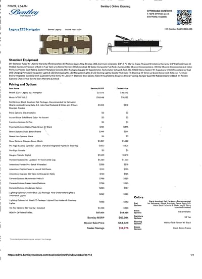 BOATZON | 2025 Bentley Pontoons 223 Navigator