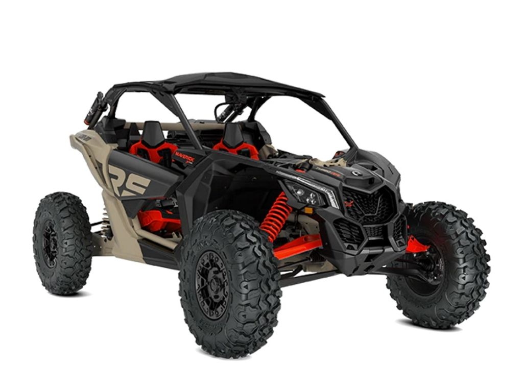 2023 Can-Am® Maverick X3 X rs Turbo RR With SmartShox Desert Tan  Carbon Black  Magma - Sold Boat
