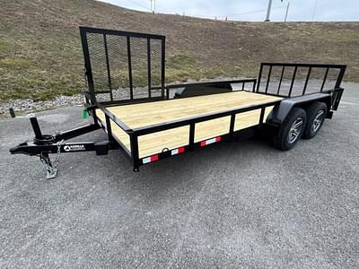 BOATZON | Gorilla D716D 7 x 16 Tandem Dovetail Utility Trailer with Side Gate 2023