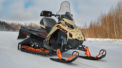 BOATZON | Polaris® 850 RMK Khaos 155 Gloss BlackMilitary TanOrange Burst 2024