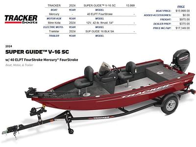 BOATZON | Tracker® Boats Super Guide V16 2024