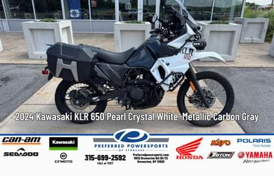 BOATZON | 2024 Kawasaki KLR 650 Pearl Crystal White  Metallic Carbon Gray