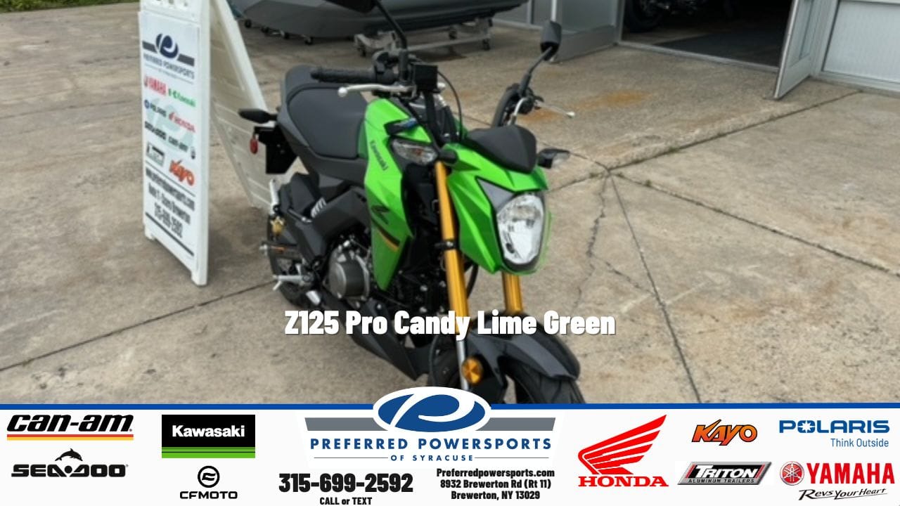 New Kawasaki Z125 Pro Candy Lime Green 2024 for sale in Brewerton