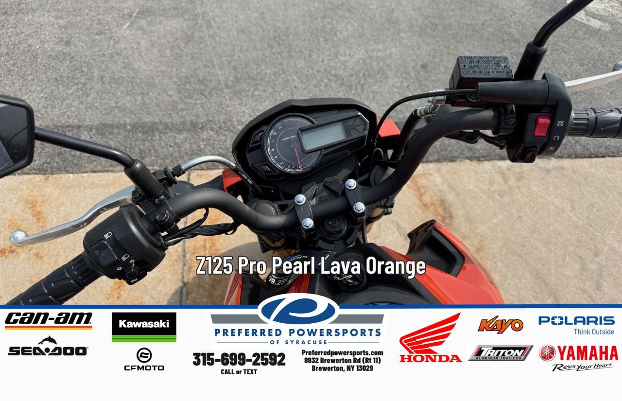 New Kawasaki Z125 Pro Pearl Lava Orange 2025 for sale in Brewerton
