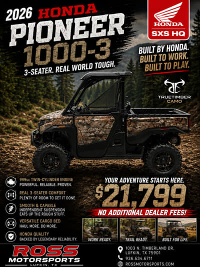 BOATZON | Honda® Pioneer 1000 Deluxe TrueTimber atera camo 2026