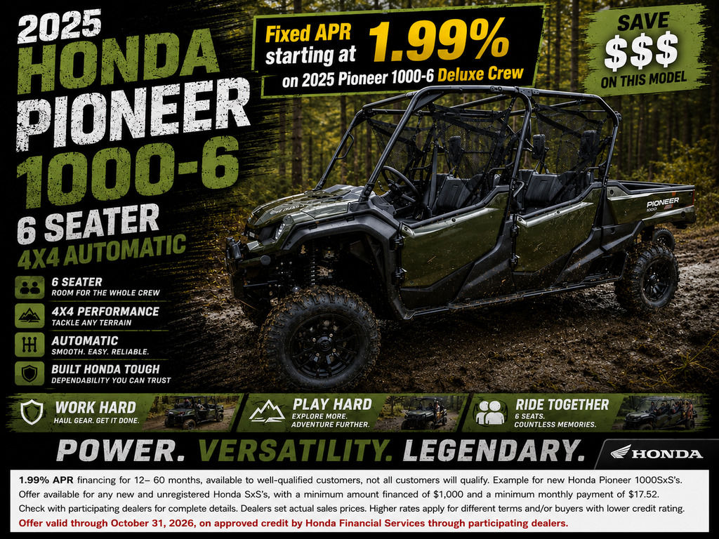 2025 Honda® Pioneer 10006 Deluxe Crew - Sold Boat