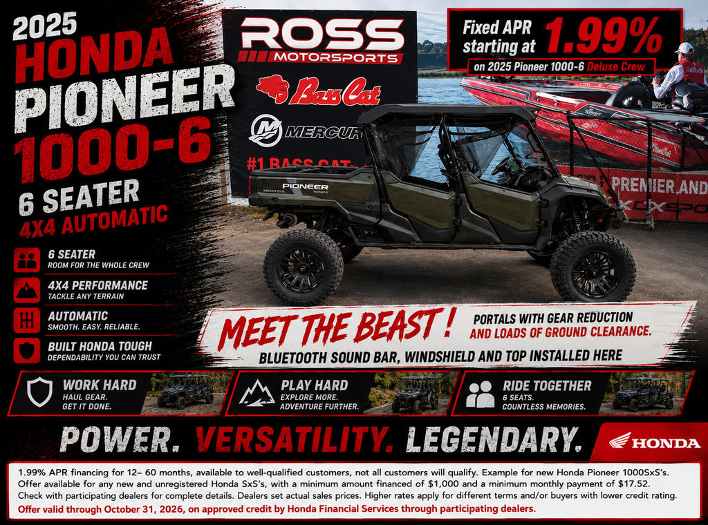 2025 Honda® Pioneer 10006 Deluxe Crew - Sold Boat