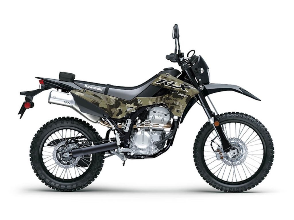 2026 Kawasaki KLX300 Cypher Camo Beige - Sold Boat