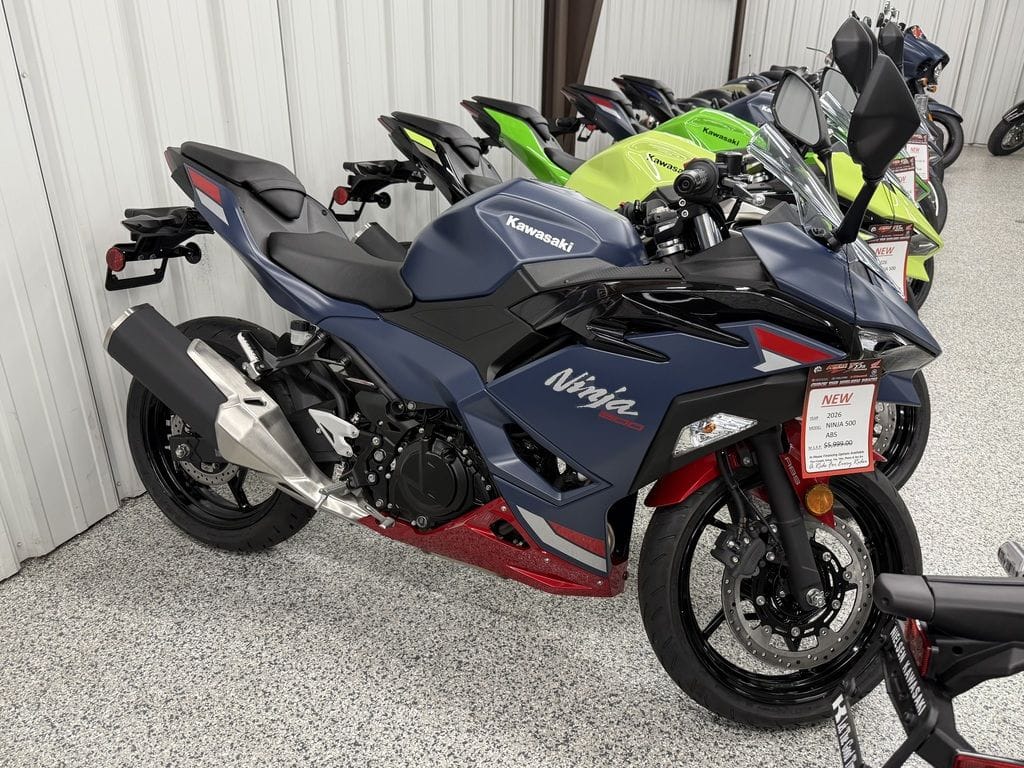 New Kawasaki Ninja 500 ABS Metallic Matte Twilight Blue 2026 for