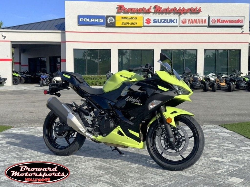 New Kawasaki Ninja 500 ABS Metallic Yellowish GreenEbony 2026 for