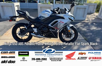 BOATZON | Kawasaki Ninja 650 ABS Metallic Matte Whitish SilverMetallic Flat Spark Black 2026