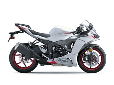 BOATZON | Kawasaki Ninja ZX6R Pearl Robotic WhiteMetallic Graphite Gray 2024