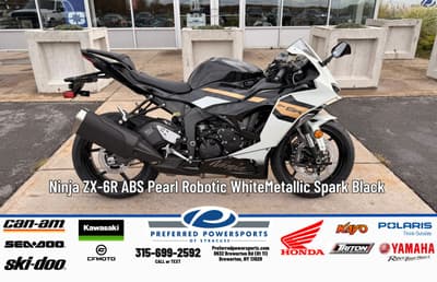 BOATZON | Kawasaki Ninja ZX6R Pearl Robotic WhiteMetallic Spark Black 2026 BOATZON | Kawasaki Ninja ZX6R Pearl Robotic WhiteMetallic Spark Black 2026