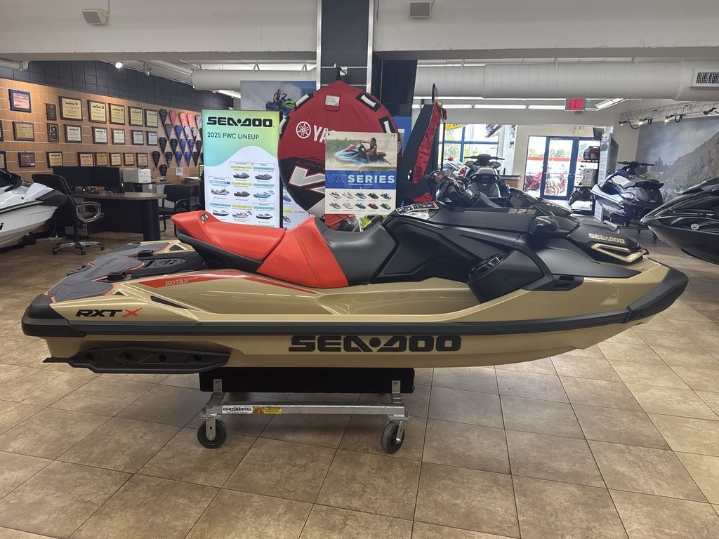2025 Sea-Doo RXTX 325 Metallic Tan  Lava Red Premium - Sold Boat