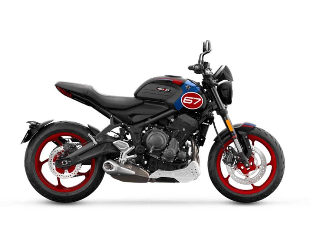 New Triumph Trident 660 Triple Tribute Edition Sapphire Black and