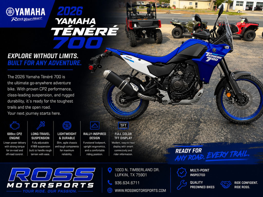 2026 Yamaha Tenere 700 - Sold Boat