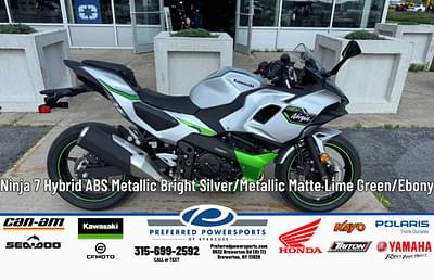 BOATZON | 2024 Kawasaki Ninja 7 Hybrid ABS Metallic Bright SilverMetallic Matte Lime GreenEbony