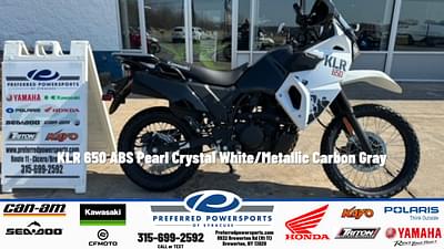 BOATZON | 2025 Kawasaki KLR 650 ABS Pearl Crystal WhiteMetallic Carbon Gray
