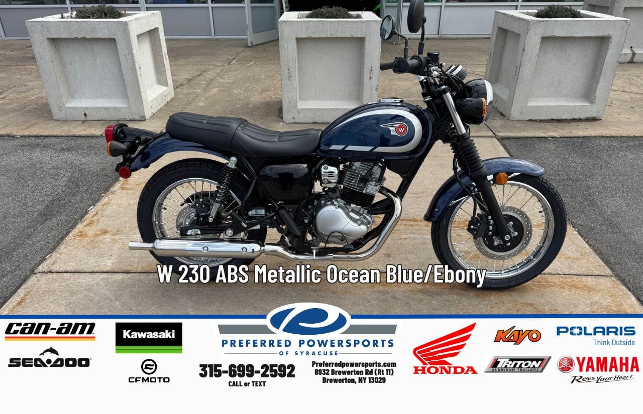 New Kawasaki W 230 ABS Metallic Ocean BlueEbony 2025 for sale in